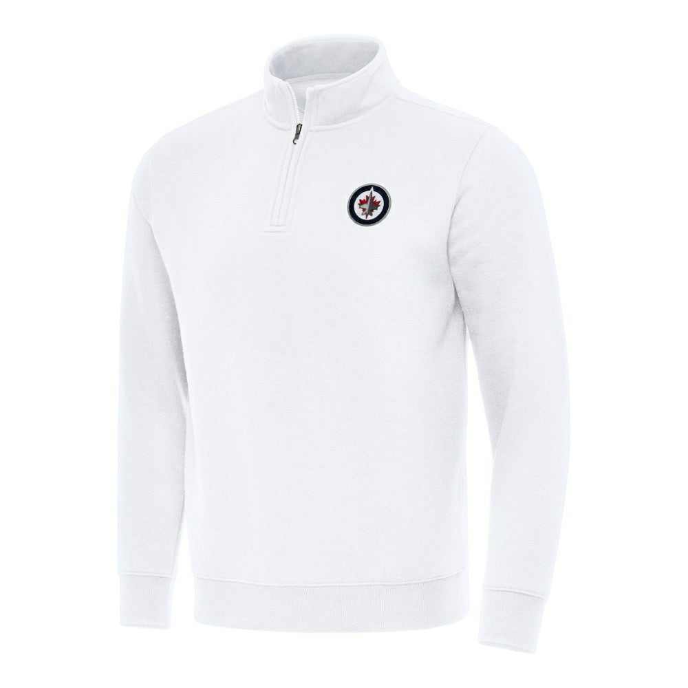 Winnipeg Jets Antigua Victory Quarter-Zip Mock Sweatshirt