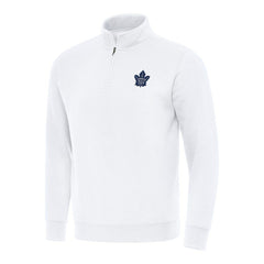Toronto Maple Leafs Antigua Victory Quarter-Zip Mock Sweatshirt