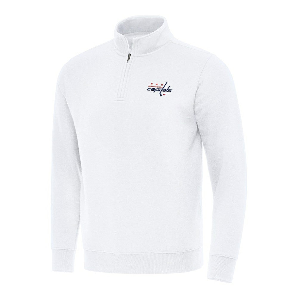 Washington Capitals Antigua Victory Quarter-Zip Mock Sweatshirt