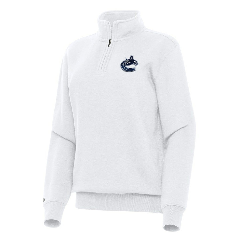 Vancouver Canucks Antigua Women's Victory Quarter-Zip Sweatshirt