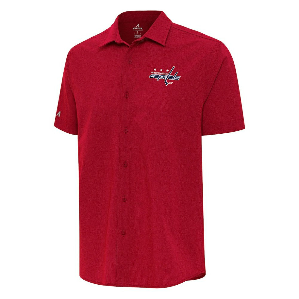 Washington Capitals Antigua Activate Woven Short Sleeve Button-Up Shirt