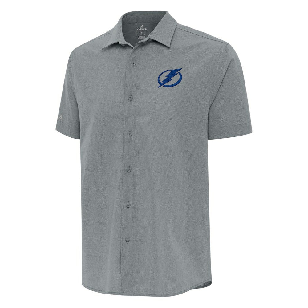 Tampa Bay Lightning Antigua Activate Woven Short Sleeve Button-Up Shirt