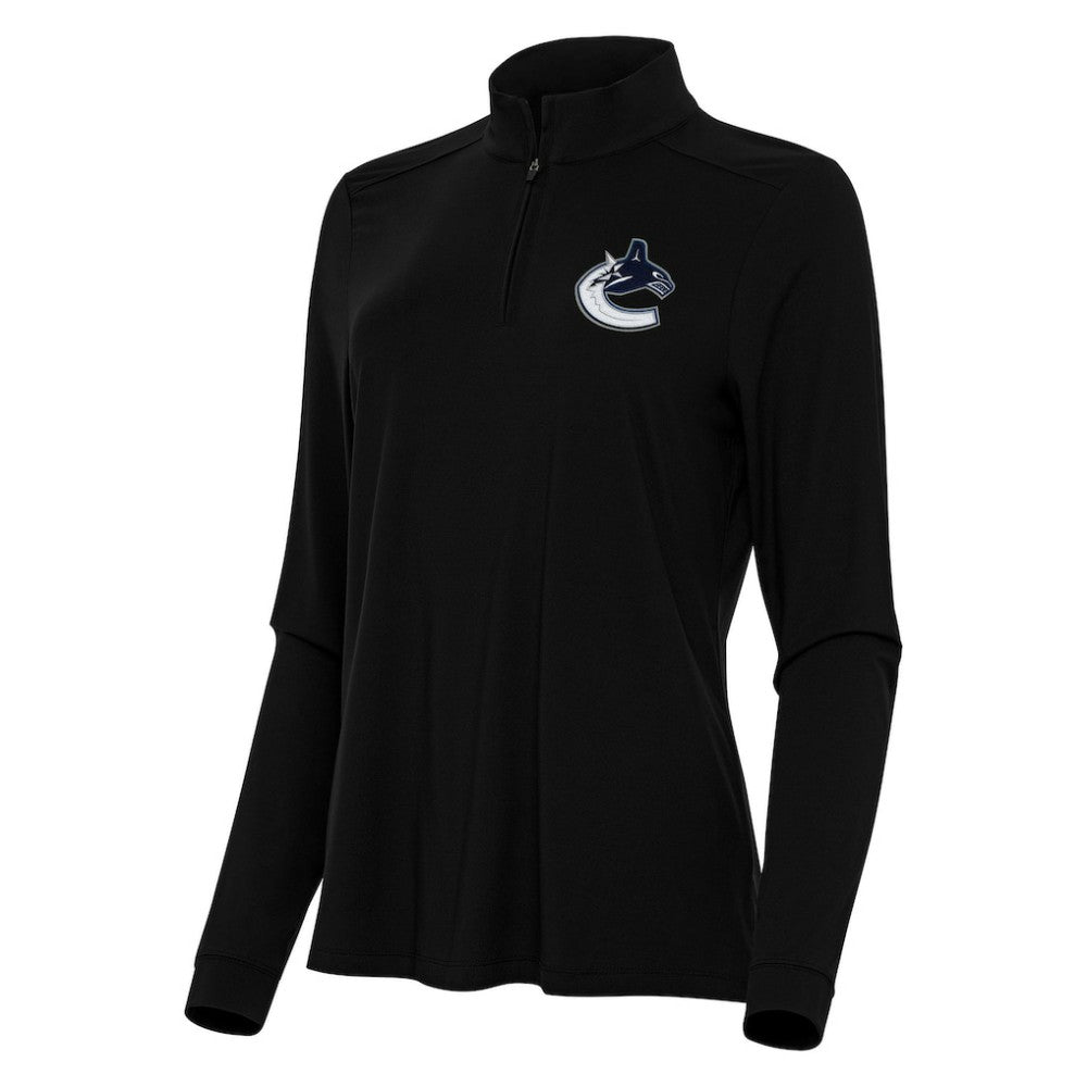 Vancouver Canucks Antigua Women's Intent Quarter-Zip Top