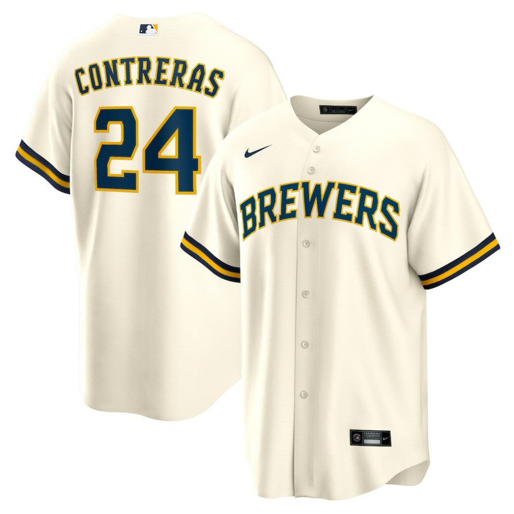 William Contreras Milwaukee Brewers Home Replica Jersey - Cream | Nike