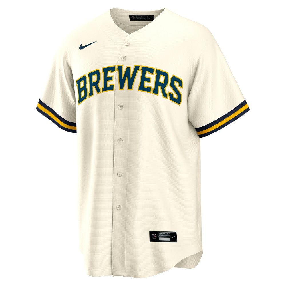 Jackson Chourio Milwaukee Brewers Home Replica Jersey - Cream | Nike