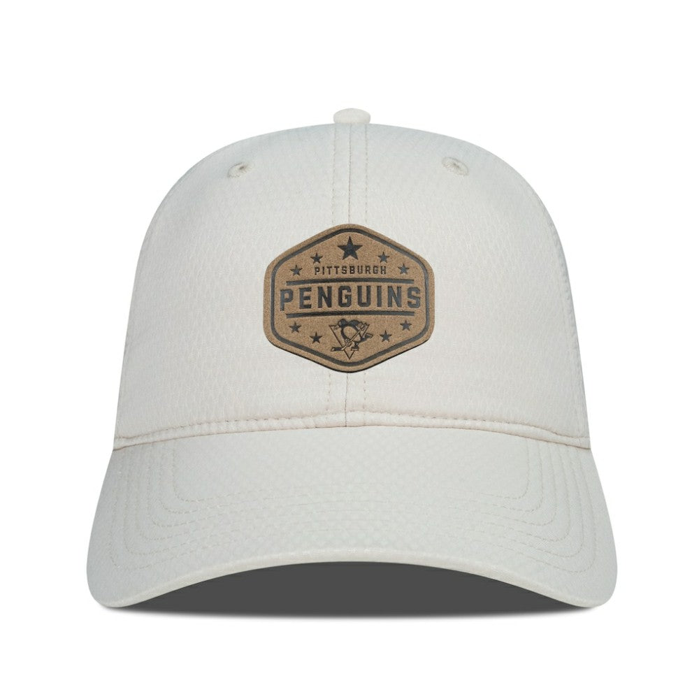 Pittsburgh Penguins Men's Levelwear Faux Leather Patch Unstructured Adjustable Hat