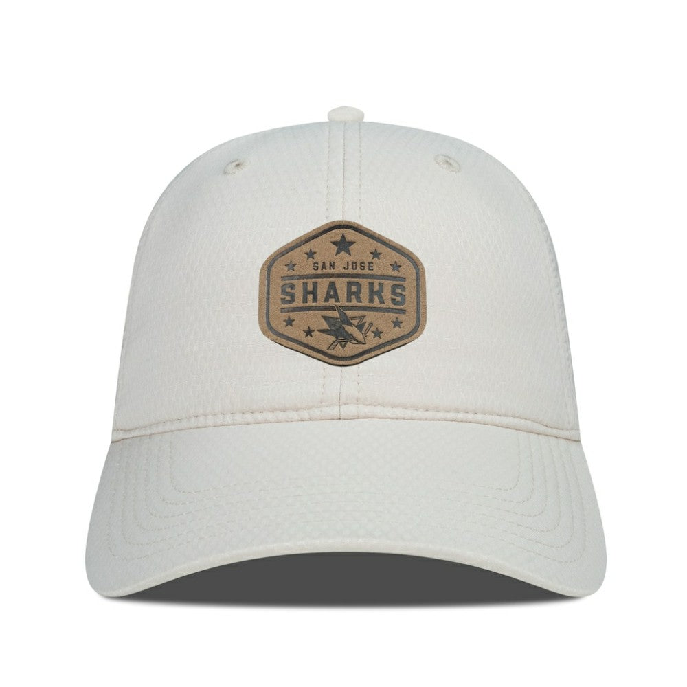 San Jose Sharks Men's Levelwear Faux Leather Patch Unstructured Adjustable Hat