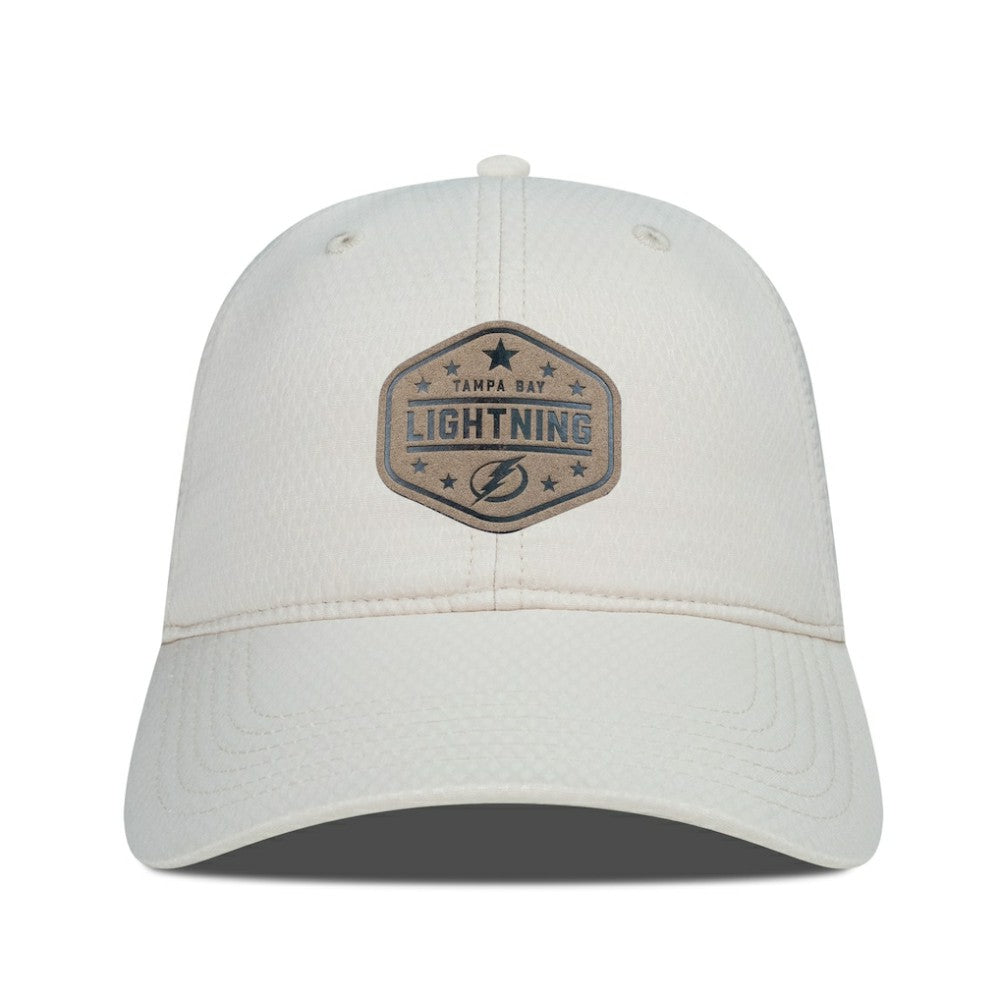 Tampa Bay Lightning Men's Levelwear Faux Leather Patch Unstructured Adjustable Hat