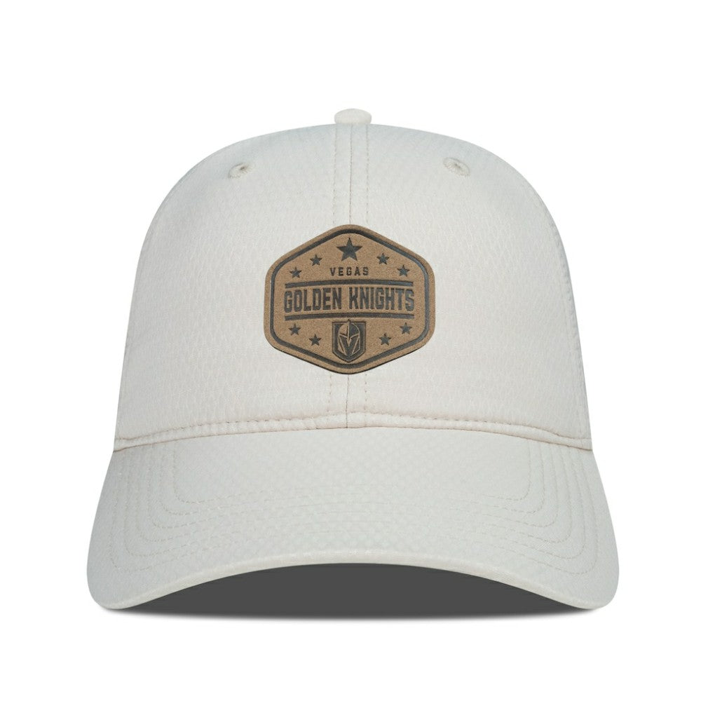 Vegas Golden Knights Men's Levelwear Faux Leather Patch Unstructured Adjustable Hat