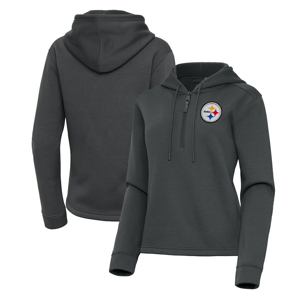 NFL Pittsburgh Steelers Antigua Women's Contemporary Quarter-Zip Hoodie