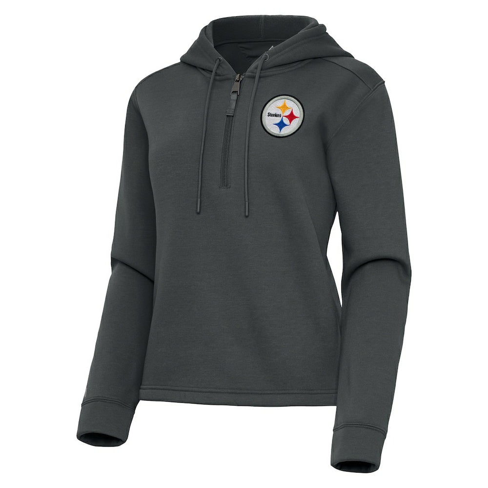 NFL Pittsburgh Steelers Antigua Women's Contemporary Quarter-Zip Hoodie