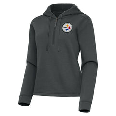 NFL Pittsburgh Steelers Antigua Women's Contemporary Quarter-Zip Hoodie