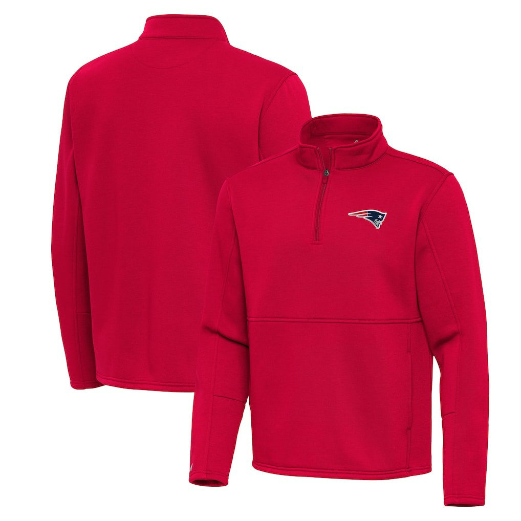 NFL New England Patriots Antigua Twist Quarter-Zip Pullover Jacket