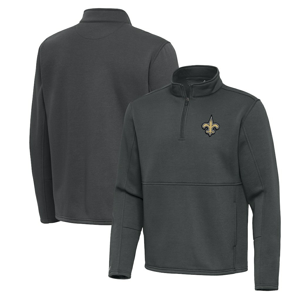 NFL New Orleans Saints Antigua Twist Quarter-Zip Pullover Jacket