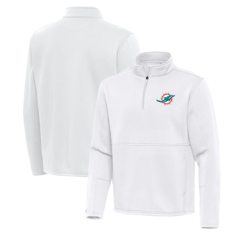 NFL Miami Dolphins Antigua Twist Quarter-Zip Pullover Jacket