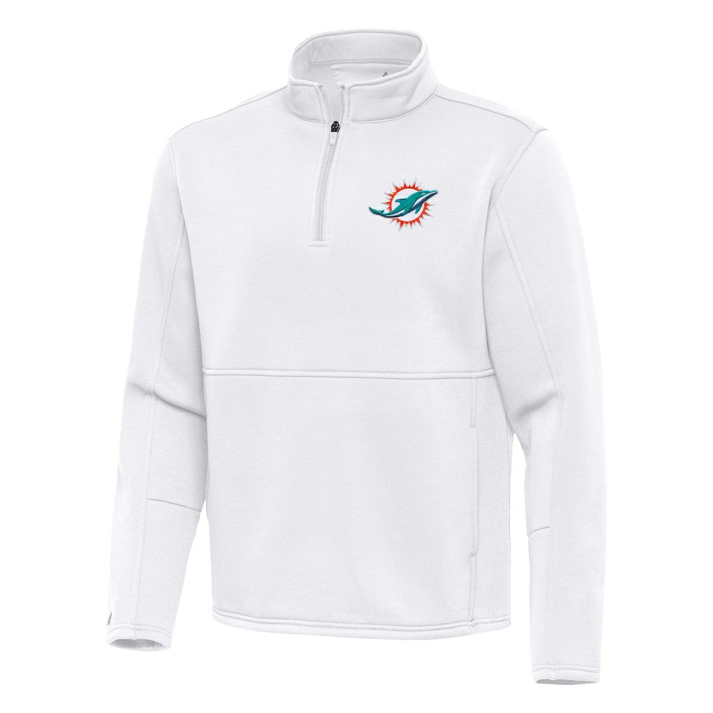 NFL Miami Dolphins Antigua Twist Quarter-Zip Pullover Jacket