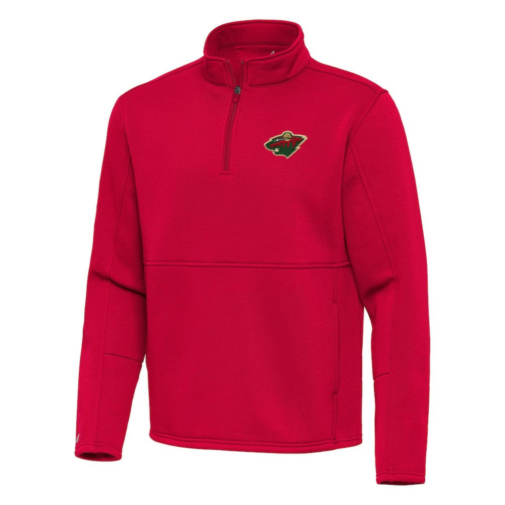 Minnesota Wild Antigua Twist Quarter-Zip Pullover Jacket