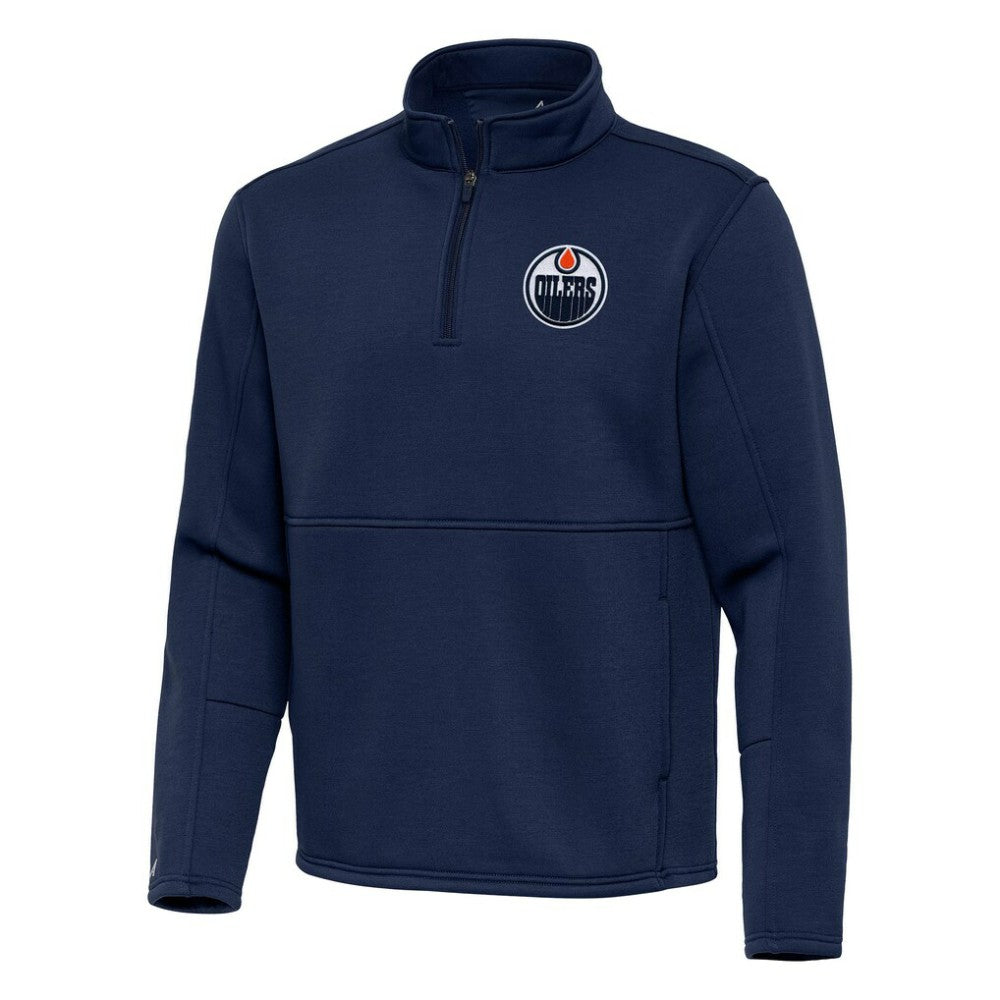 Edmonton Oilers Antigua Twist Quarter-Zip Pullover Jacket