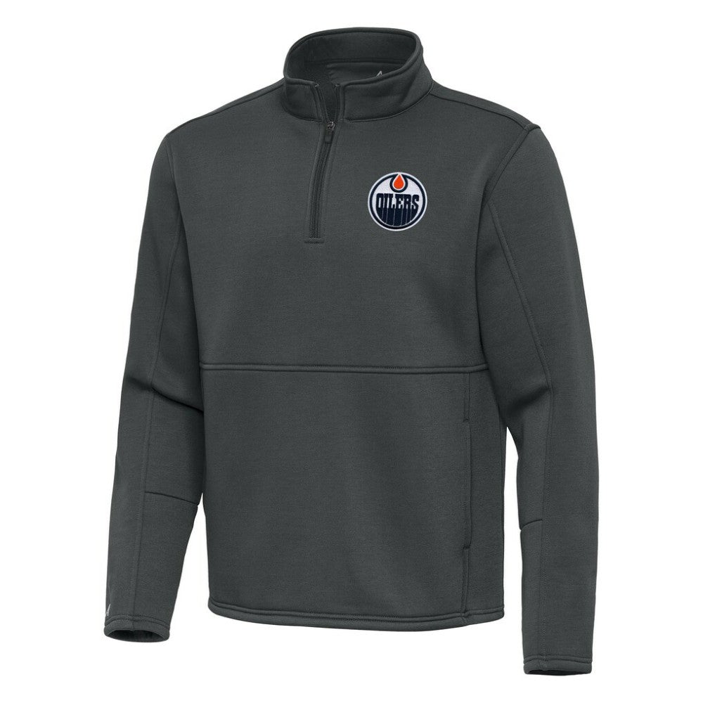 Edmonton Oilers Antigua Twist Quarter-Zip Pullover Jacket