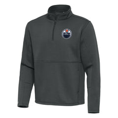 Edmonton Oilers Antigua Twist Quarter-Zip Pullover Jacket