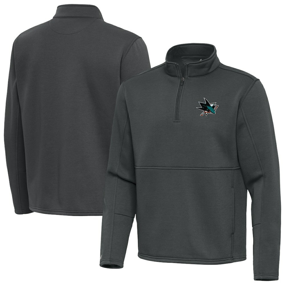 San Jose Sharks Antigua Twist Quarter-Zip Pullover Jacket