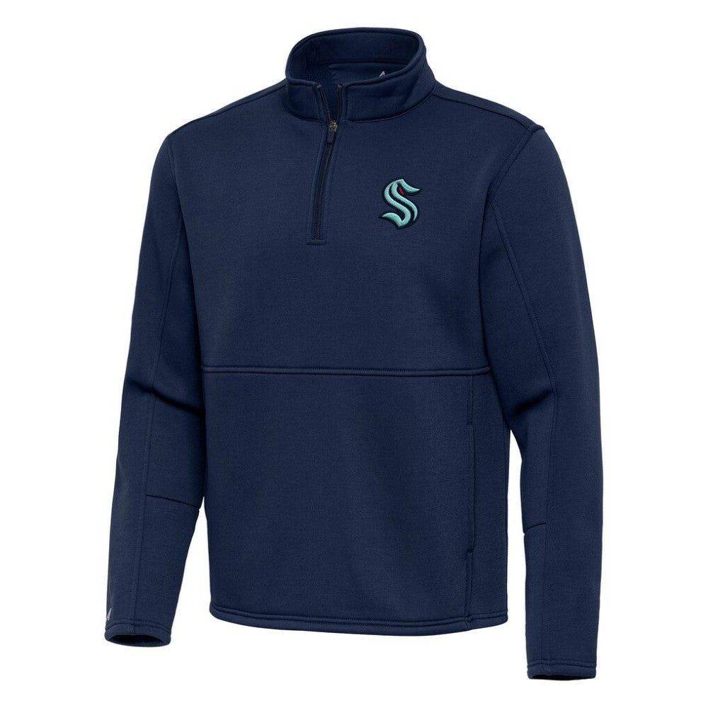 Seattle Kraken Antigua Twist Quarter-Zip Pullover Jacket