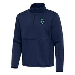 Seattle Kraken Antigua Twist Quarter-Zip Pullover Jacket