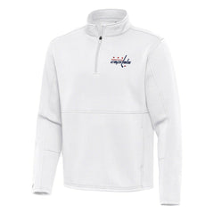 Washington Capitals Antigua Twist Quarter-Zip Pullover Jacket
