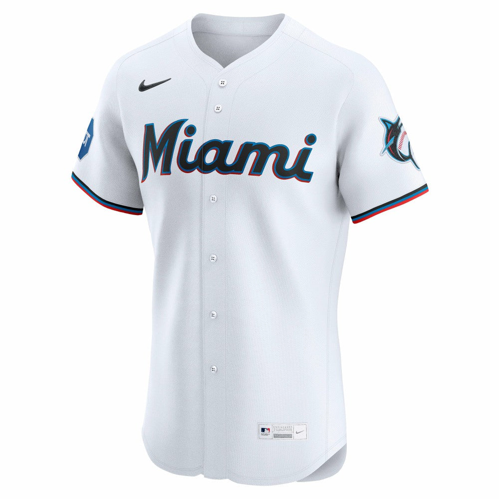 Miami Marlins Home Elite Jersey - White | Nike