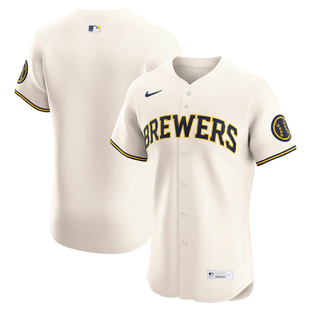 Milwaukee Brewers Home Elite Jersey - Cream | Nike