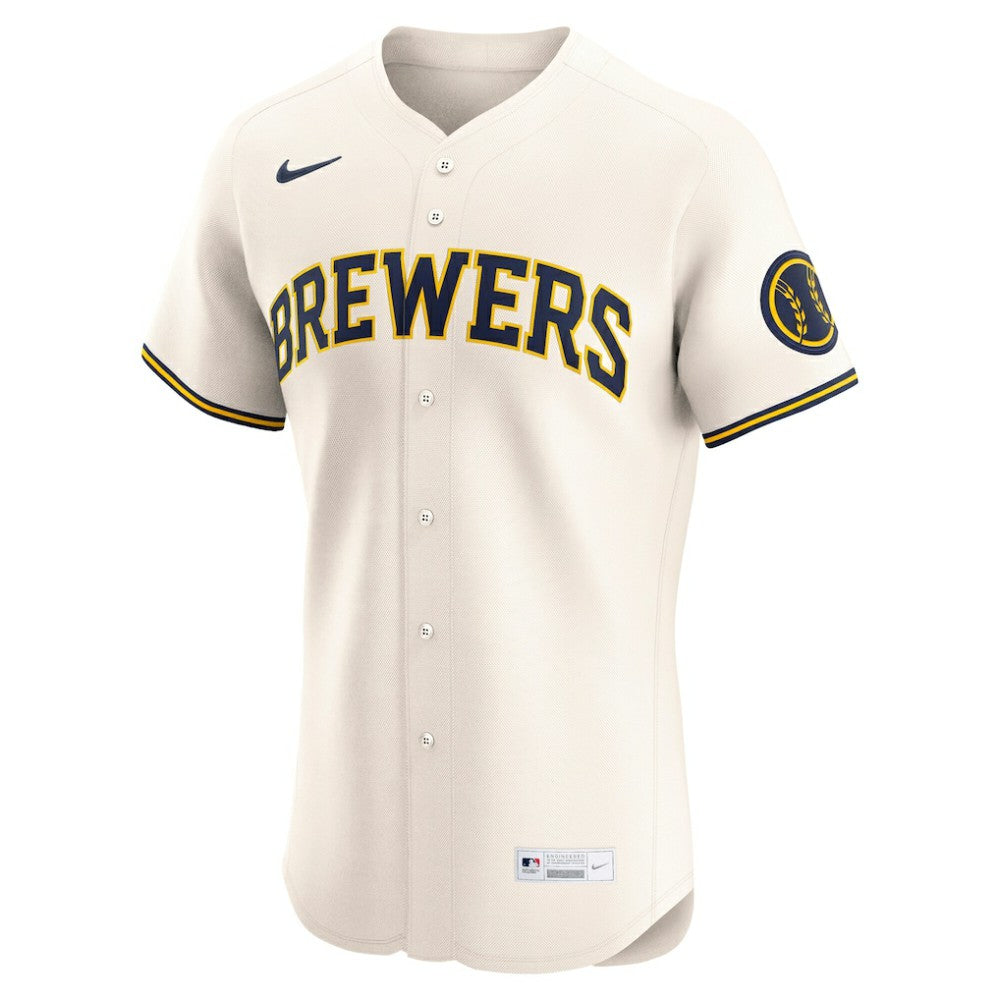 Milwaukee Brewers Home Elite Jersey - Cream | Nike