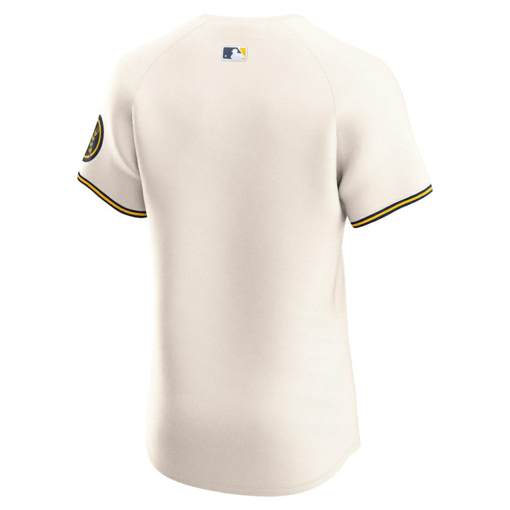 Milwaukee Brewers Home Elite Jersey - Cream | Nike