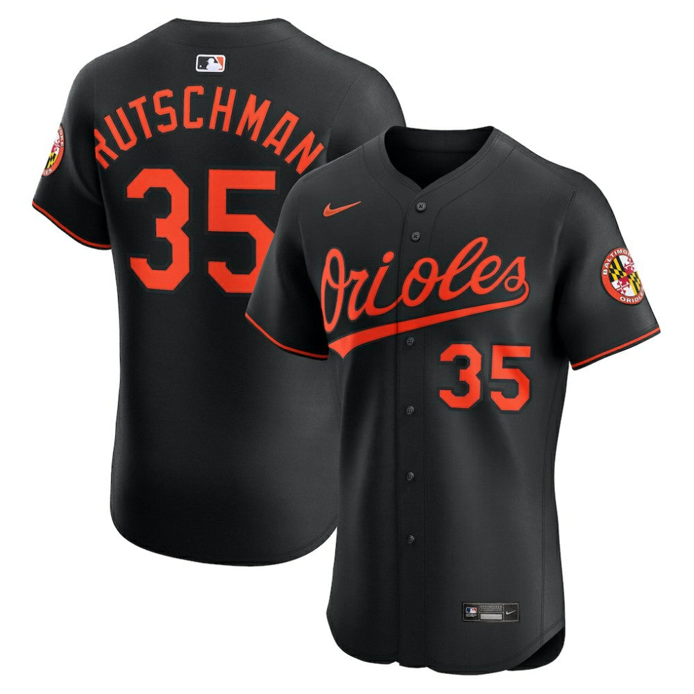 Adley Rutschman Baltimore Orioles Alternate Elite Jersey - Black | Nike
