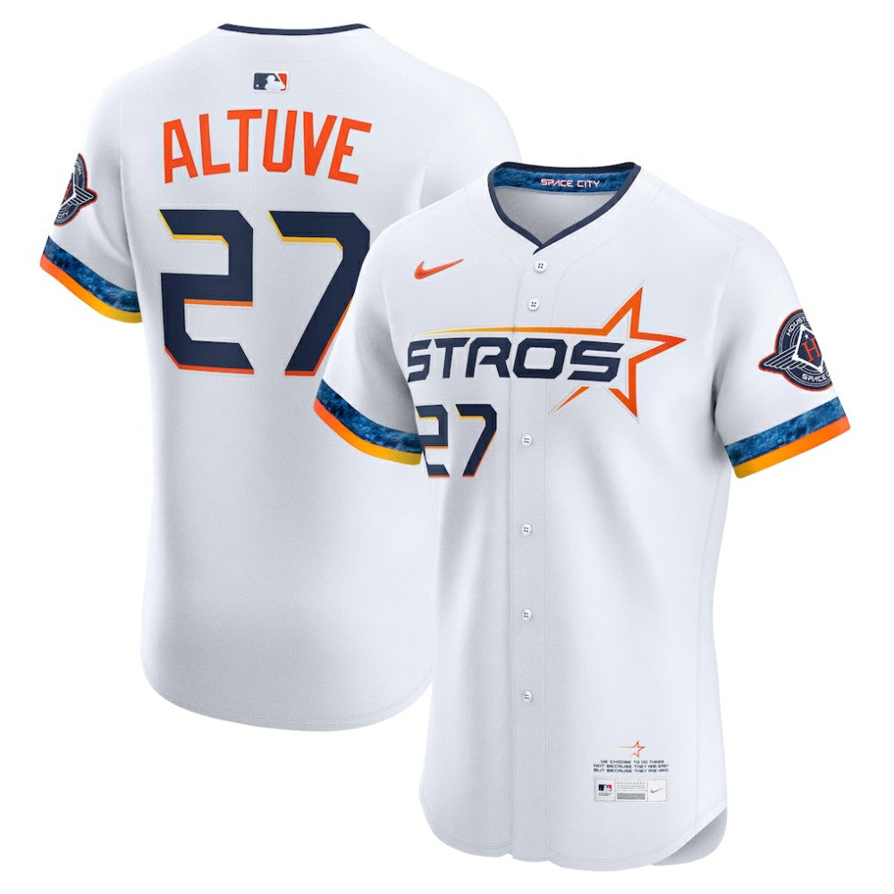 Jose Altuve Houston Astros 2025 City Connect Elite Player Jersey - White | Nike
