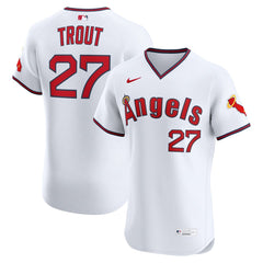Mike Trout Los Angeles Angels Alternate 2 Elite Jersey - White | Nike