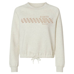 San Francisco Giants Soft as a Grape Women's Tonal Checkered Sweatshirt - Natural