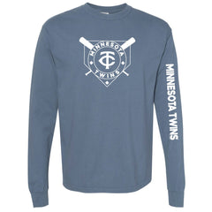 Minnesota Twins Soft as a Grape Women's Pigment Dye Long Sleeve T-Shirt - Navy