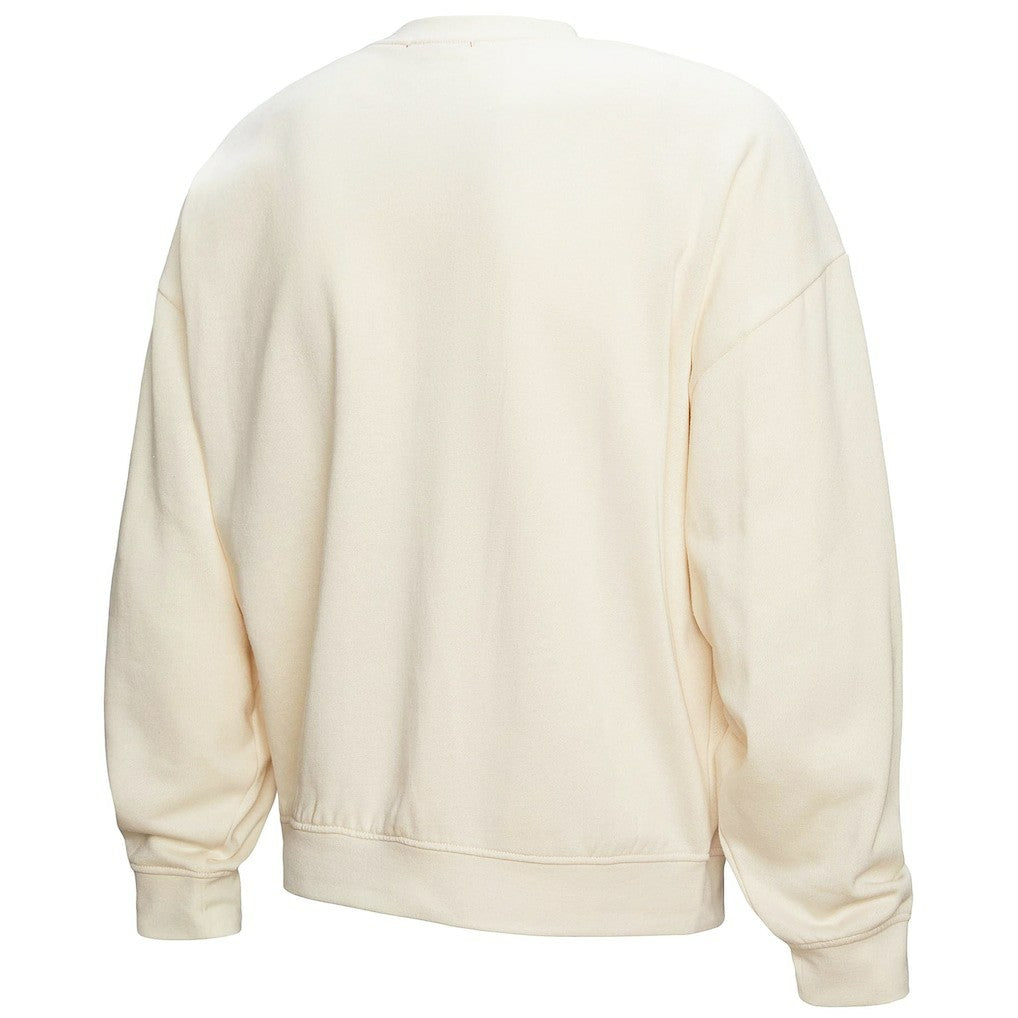 Philadelphia 76ers Women's Brush Bucket Pullover Sweatshirt - Cream | Mitchell & Ness sale