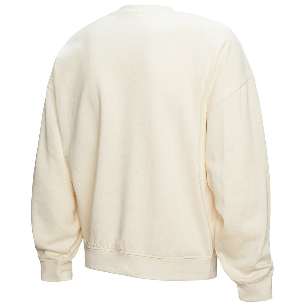 New York Knicks Women's Brush Bucket Pullover Sweatshirt - Cream | Mitchell & Ness on sale