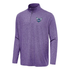 Charlotte Hornets Antigua Hunk Quarter-Zip Top - Heather Purple on sale