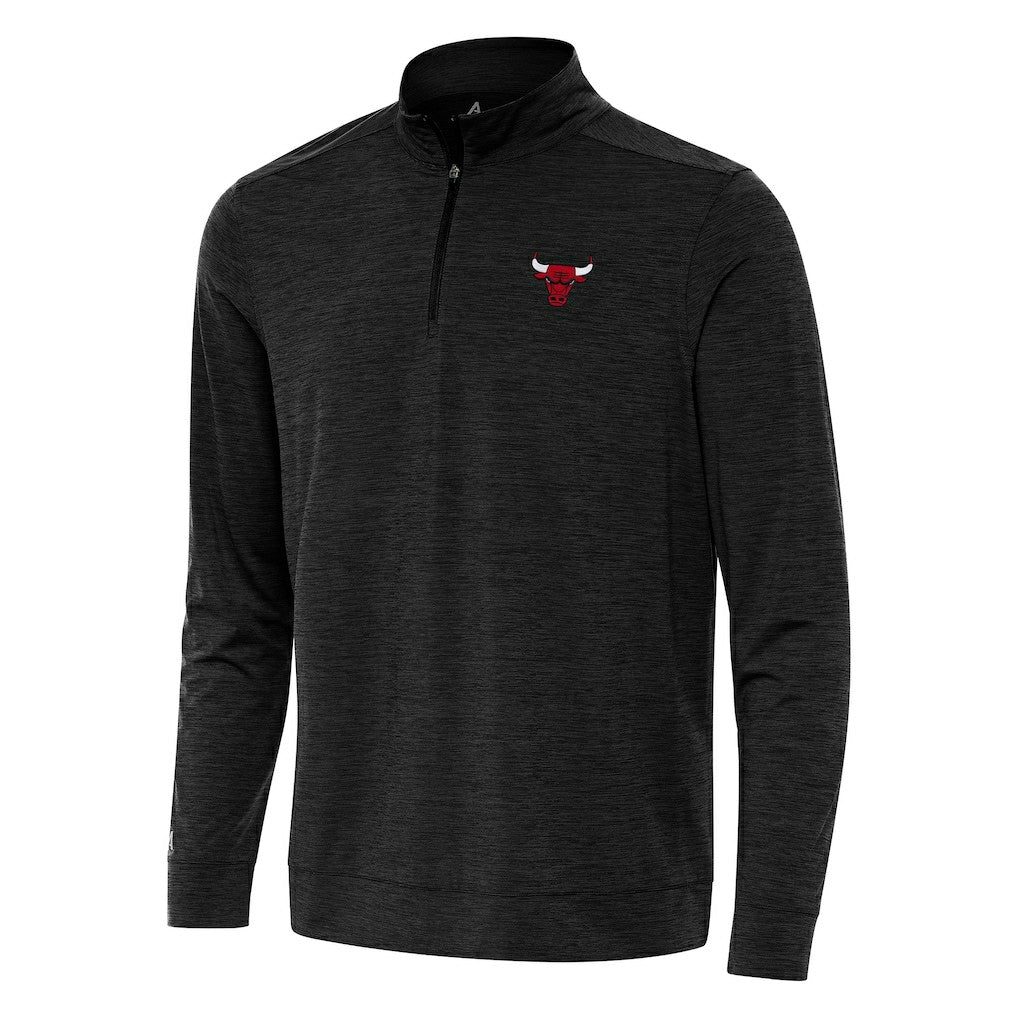 Chicago Bulls Antigua Bright Quarter-Zip Top - Heather Black shop