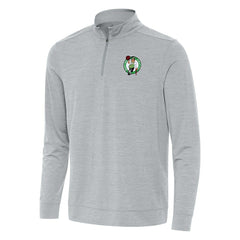 Boston Celtics Antigua Bright Quarter-Zip Top - Heather Gray on sale
