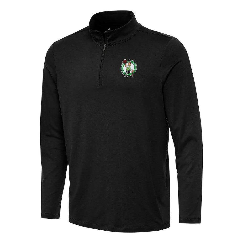 Boston Celtics Antigua Reprocess Quarter-Zip Top - Black shop