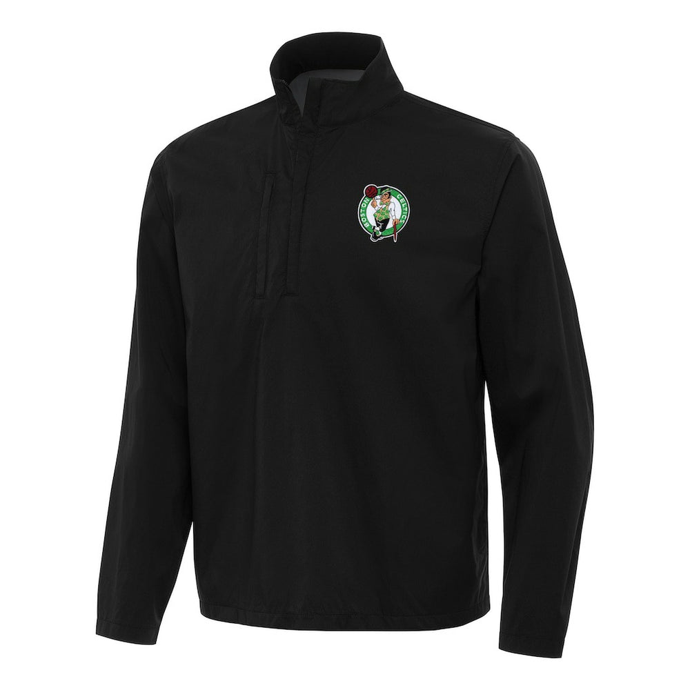 Boston Celtics Antigua Brisk Quarter-Zip Windbreaker - Black on sale