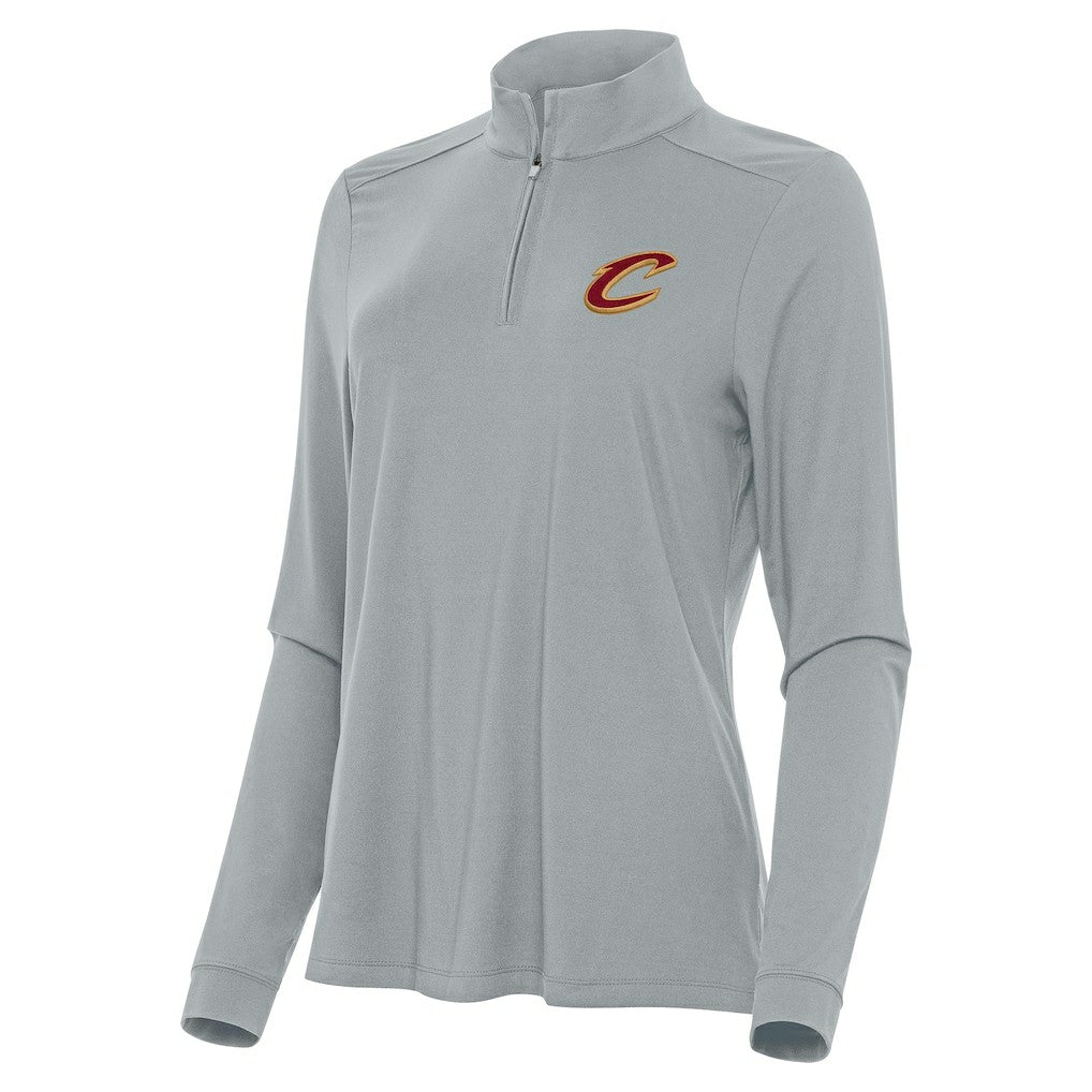 Cleveland Cavaliers Antigua Women's Intent Quarter-Zip Top sale - Gray on sale