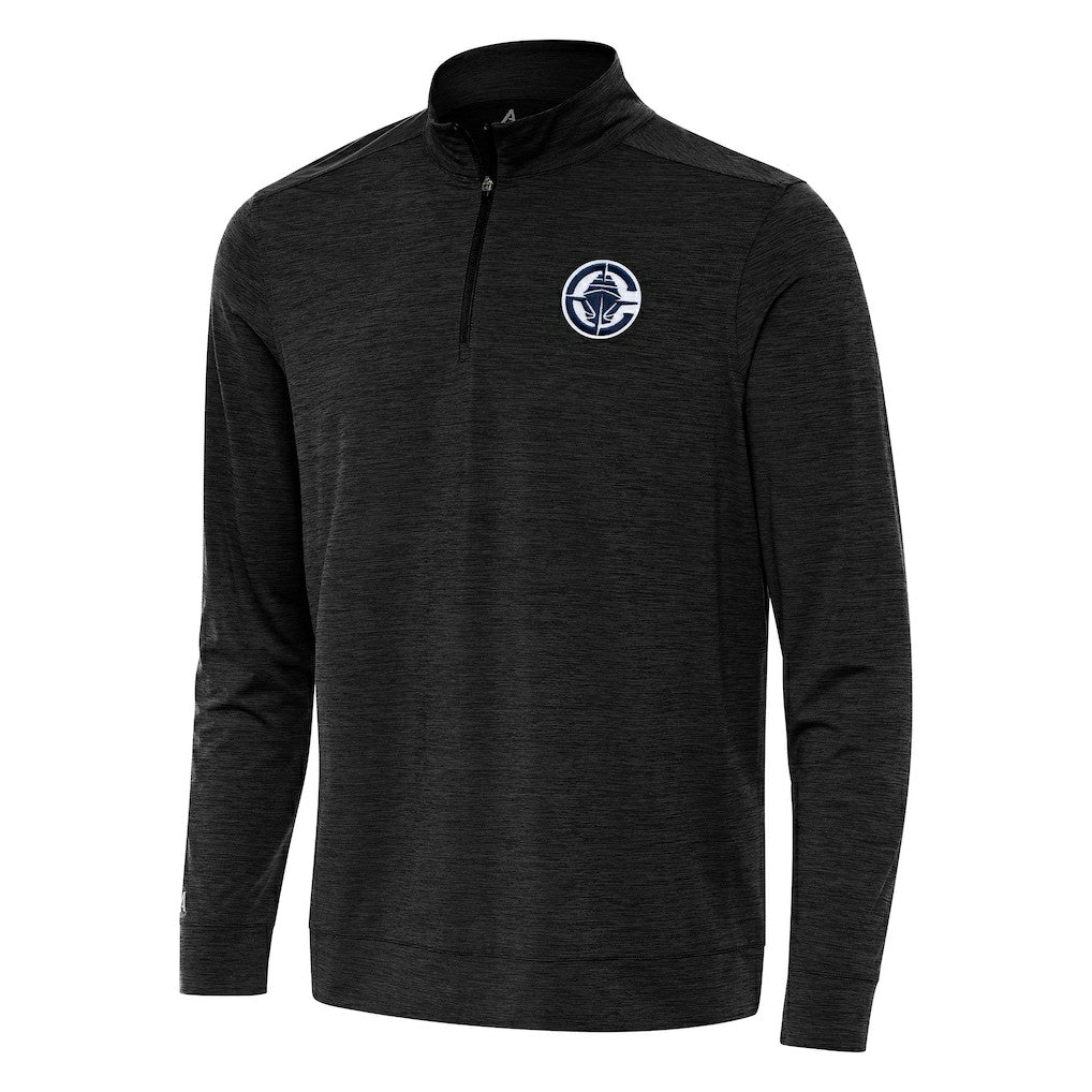 LA Clippers Antigua Bright Quarter-Zip Top - Heather Black outlet