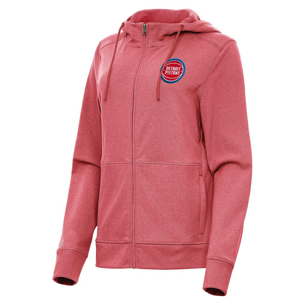 Detroit Pistons Antigua Women's Seeker Full-Zip Hoodie Jacket sale - Heather Red on sale
