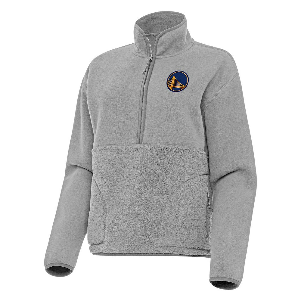 Golden State Warriors Antigua Women's Figure Half-Zip Pullover Sweatshirt sale - Gray on sale