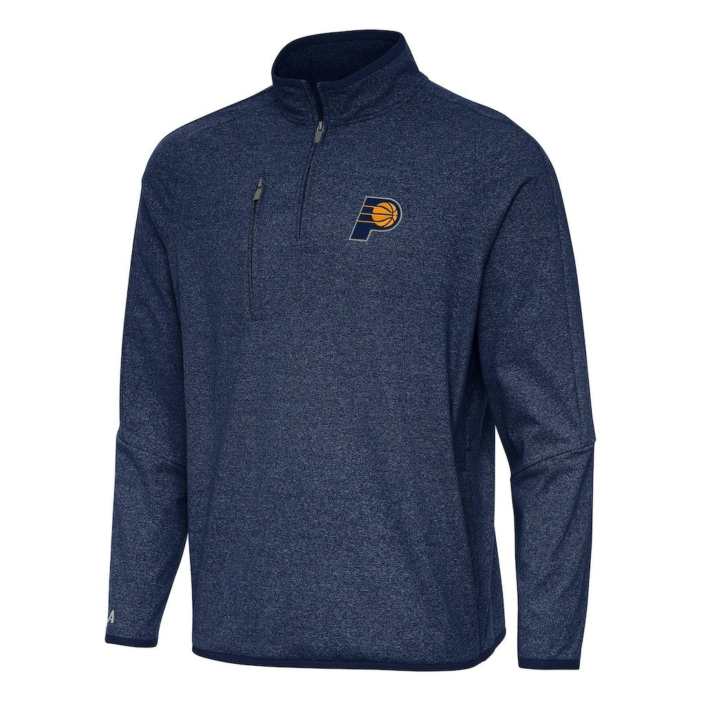 Indiana Pacers Antigua Certain Quarter-Zip Tri-Blend Sweatshirt - Heather Navy for sale
