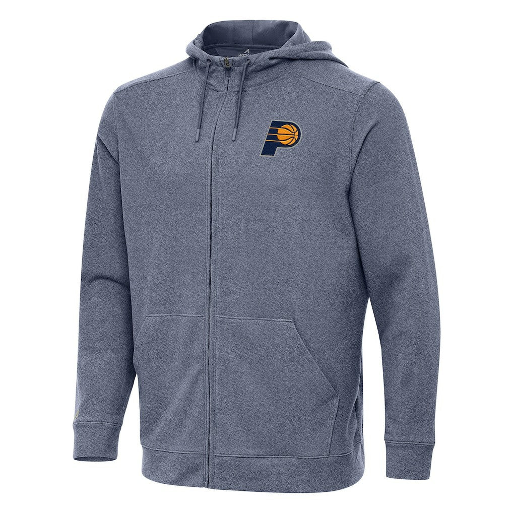 Indiana Pacers Antigua Effortless Full-Zip Hoodie Jacket - Heather Navy shop
